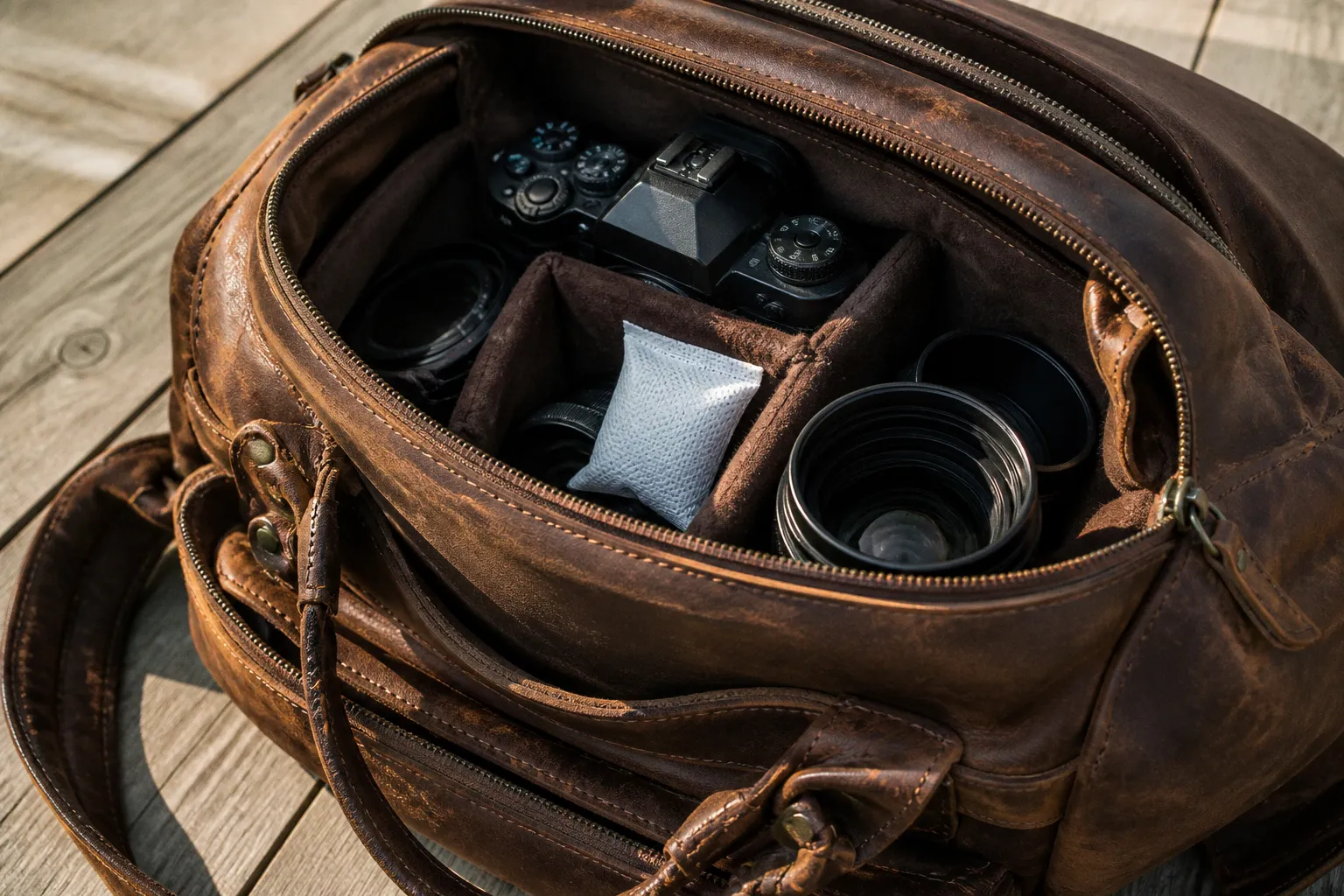 Humidité dans le sac photo en cuir : 5 solutions