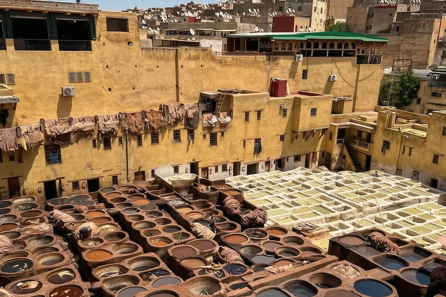 Immersion à Chouara : les secrets de fabrication du cuir traditionnel de Fès