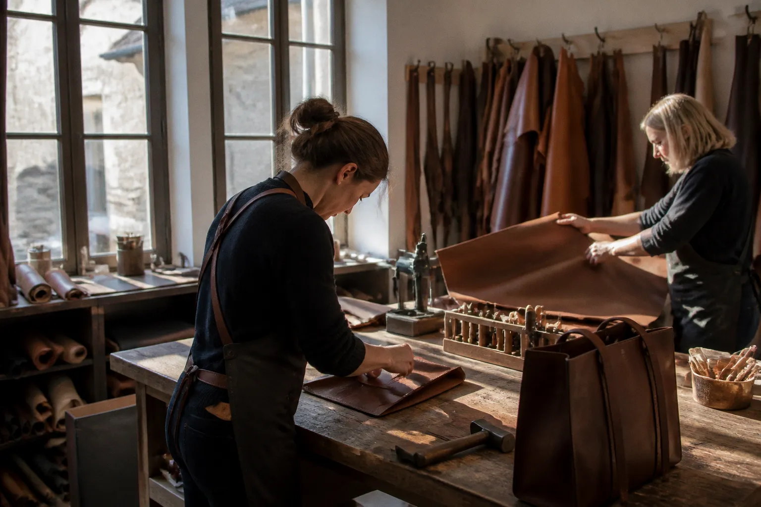 Immersion chez Maison Poursin : l'art de la sellerie au service de la maroquinerie de luxe