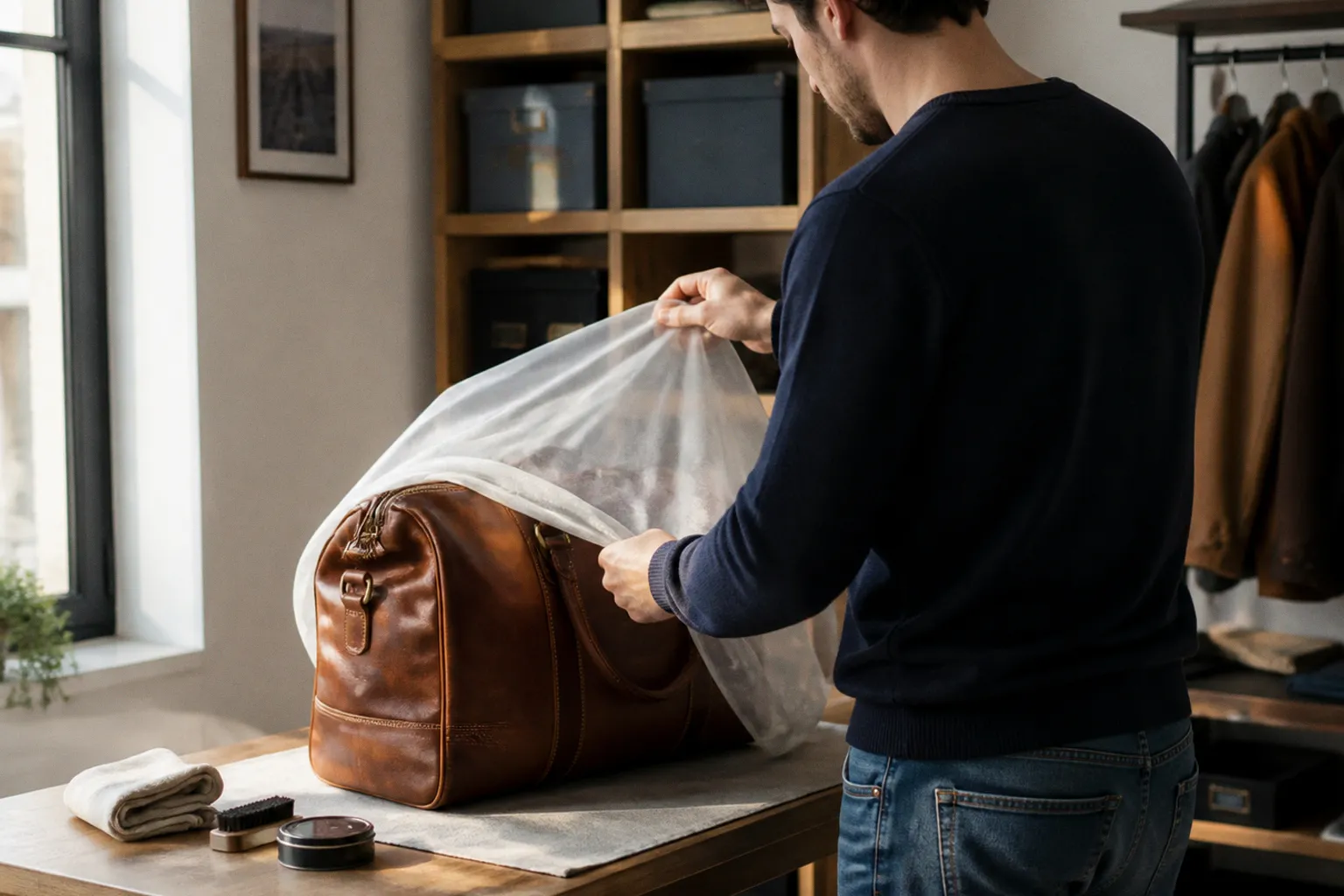 Protection d'un sac de voyage en cuir : les étapes clés