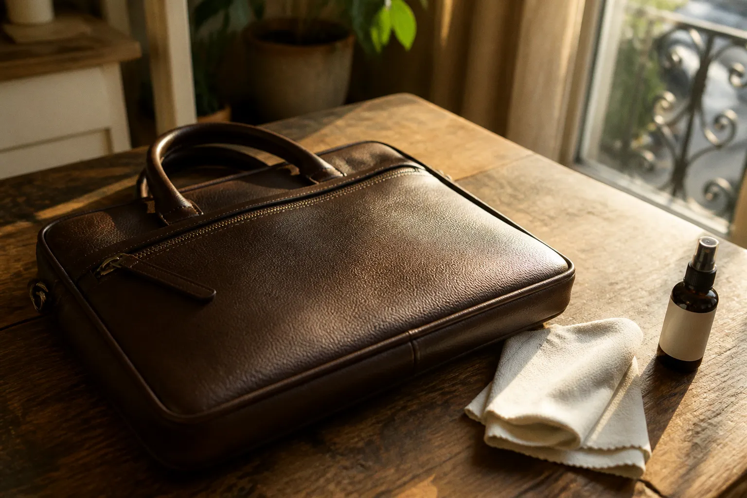 Sacoche ordinateur en cuir : préparation avant premier usage