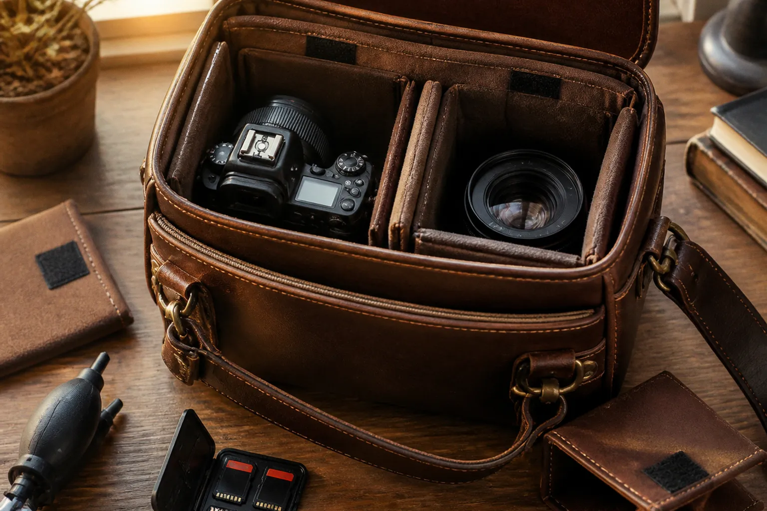 Séparateurs de sac photo en cuir : tutoriel d'ajustement