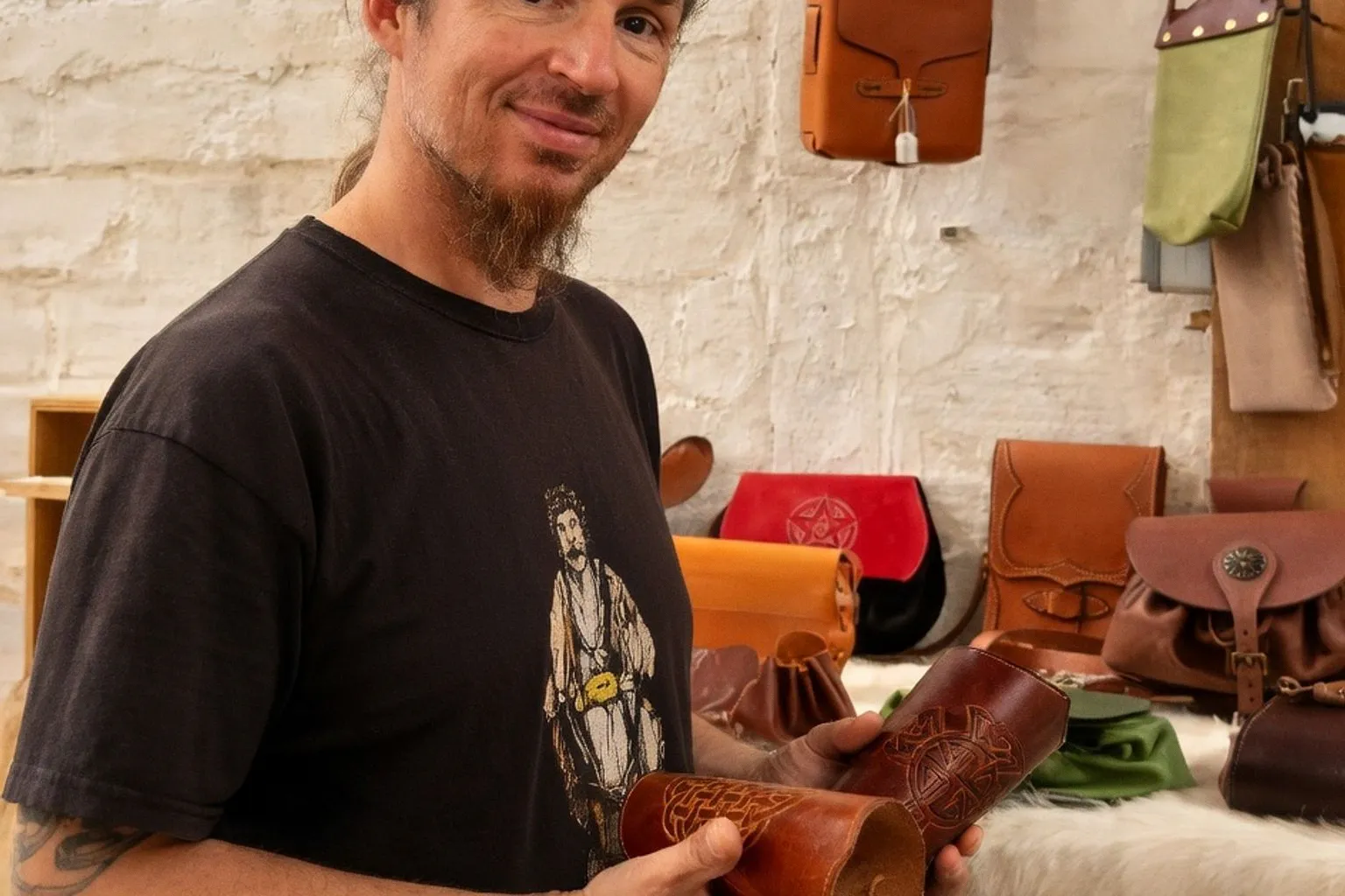 Tanguy Royant : l'art de la maroquinerie artisanale s'expose à Barfleur