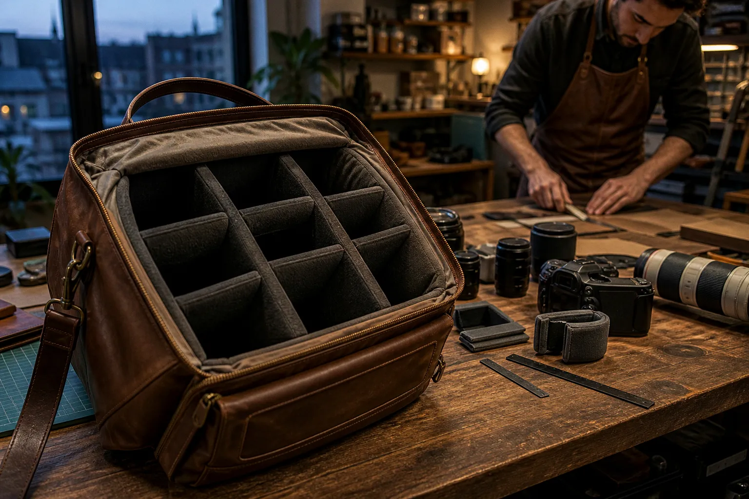 Transformation d'un sac en cuir en sac photo : les étapes